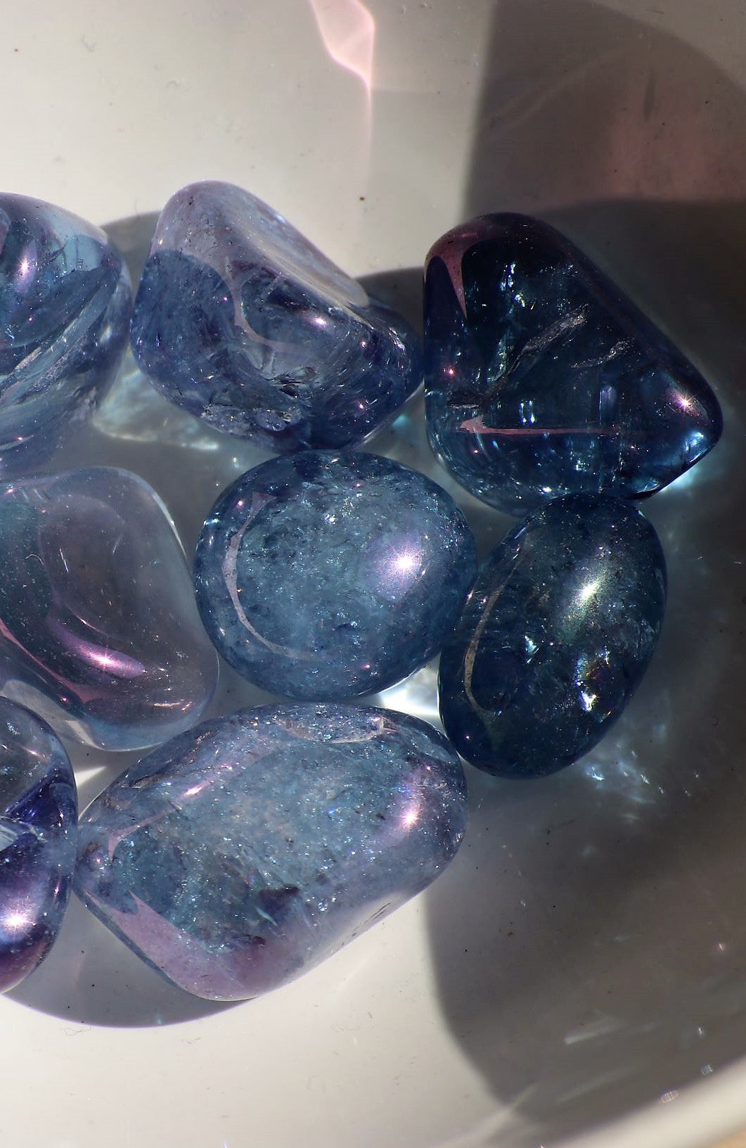Tanzanite Aura Tumbled Stone